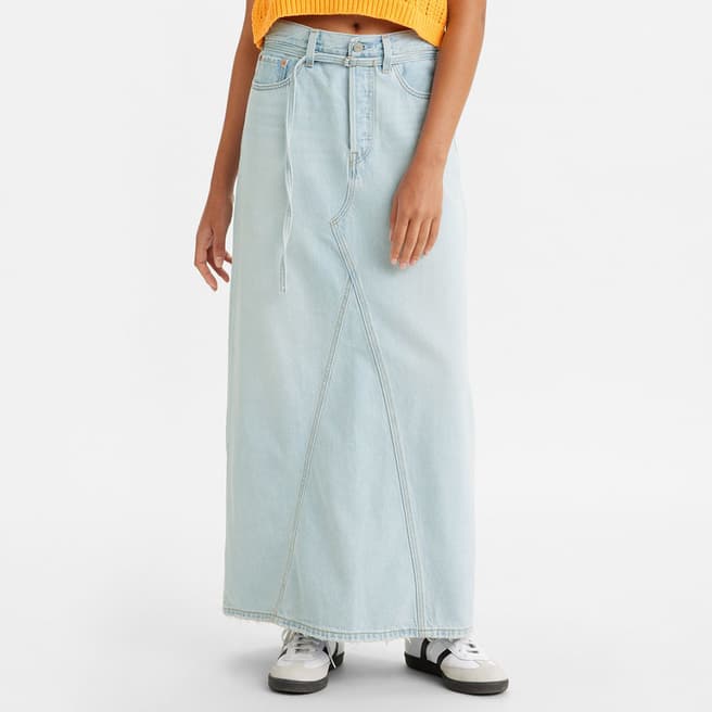 Levi's Bleach Denim Maxi Skirt