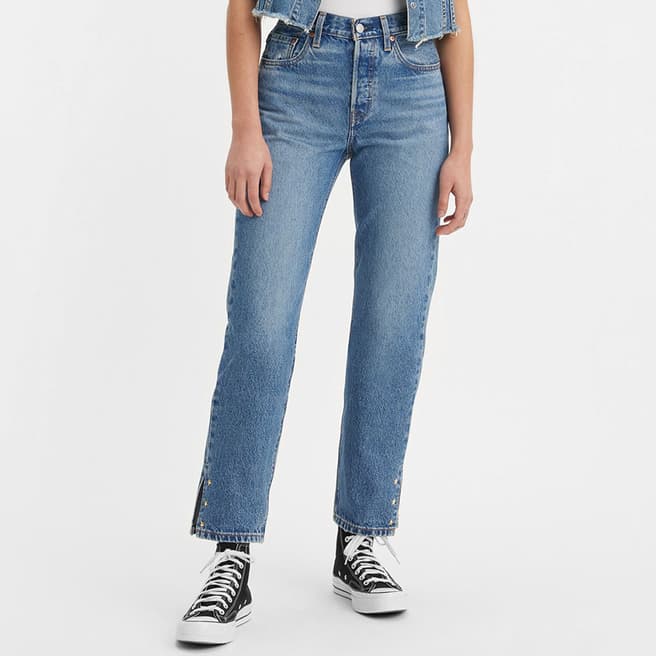 Levi's Blue 501® Cropped Jeans