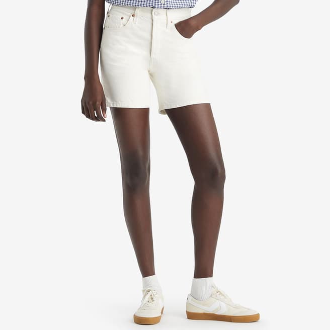 Levi's Ecru 501® Mid Thigh Denim Shorts