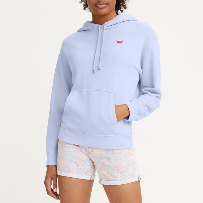 Levi's Light Blue Standard Cotton Hoodie