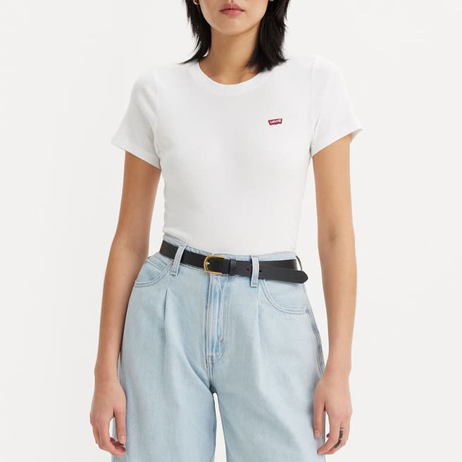 Levi's White Ribbed Cotton T-Shirt