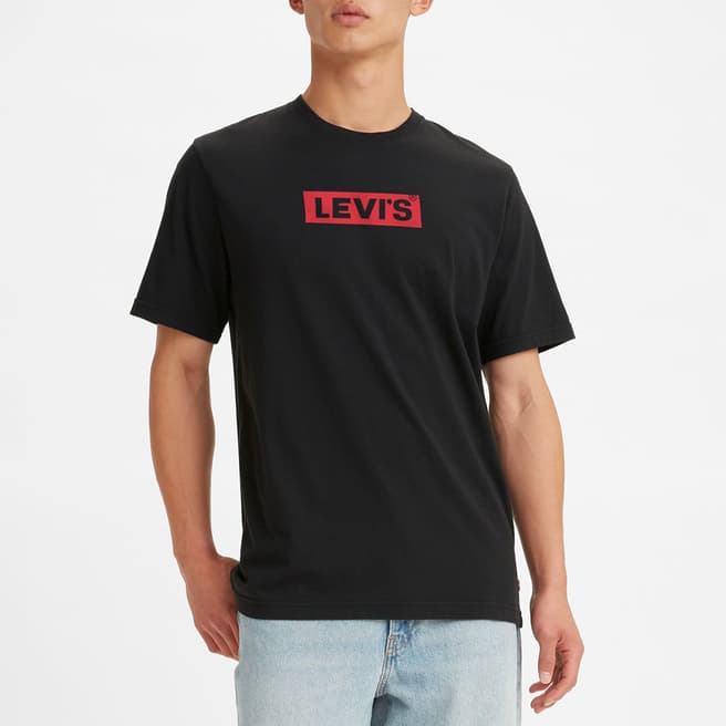 Levi's Black Boxtab Logo Relaxed Cotton T-Shirt