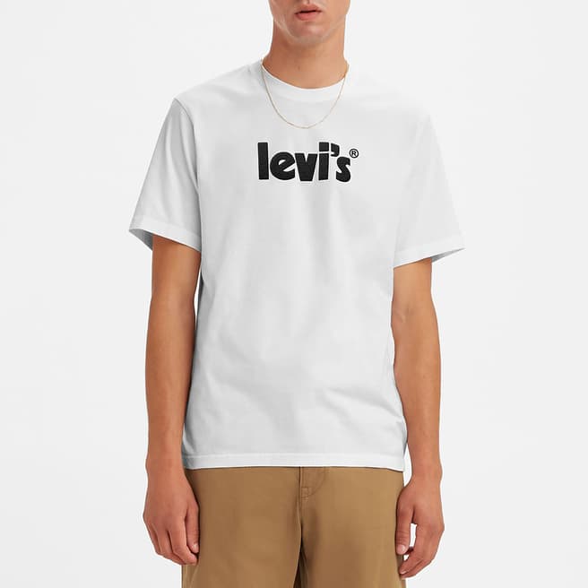 Levi's White Chest Logo Relaxed Cotton T-Shirt