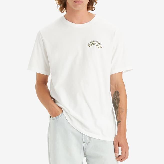 Levi's White Arched Logo Relaxed Cotton T-Shirt