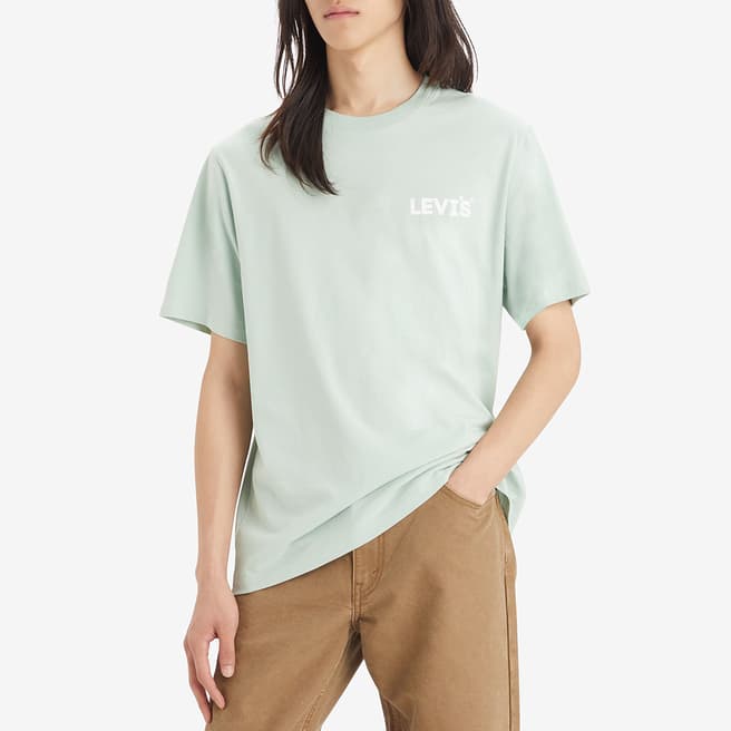 Levi's Sage Printed Logo Relaxed Cotton T-Shirt