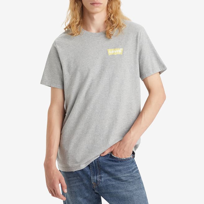 Levi's Grey Boxtab Logo Cotton T-Shirt