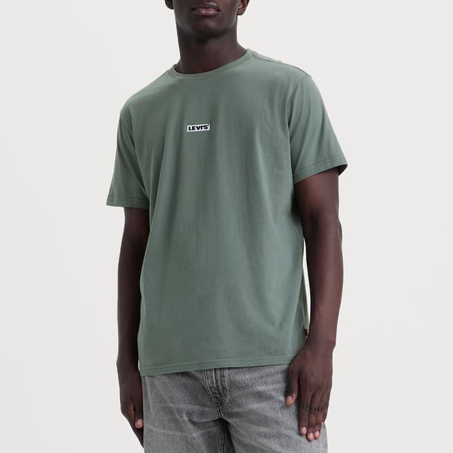 Levi's Green Box Logo Relaxed Cotton T-Shirt