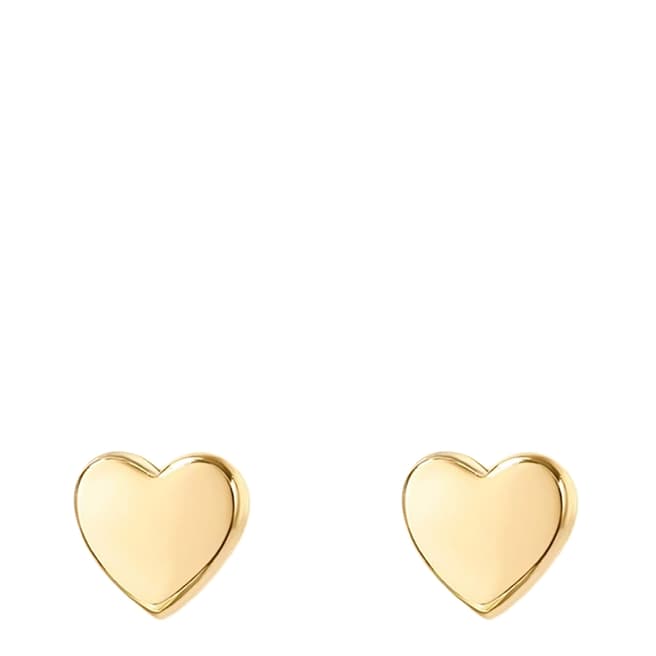 Liv Oliver 18K Gold Heart Polished Stud Earrings