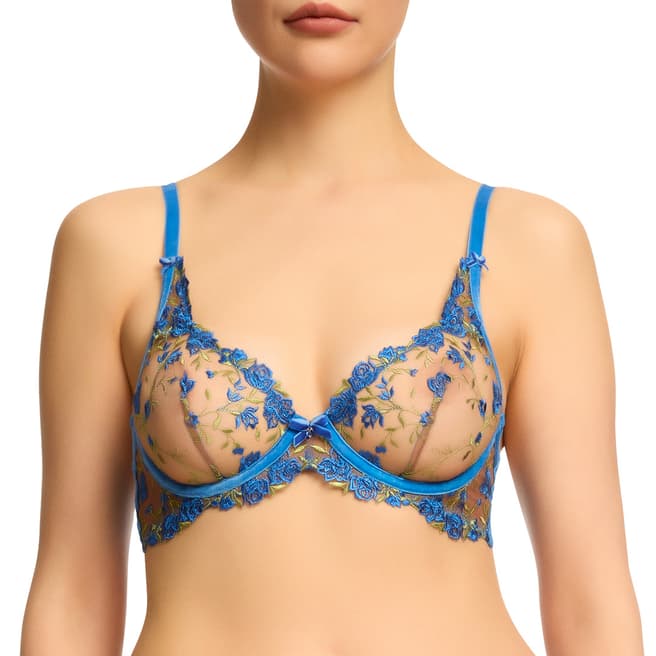 Dita Von Teese Blue Rosewyn Plunge Bra