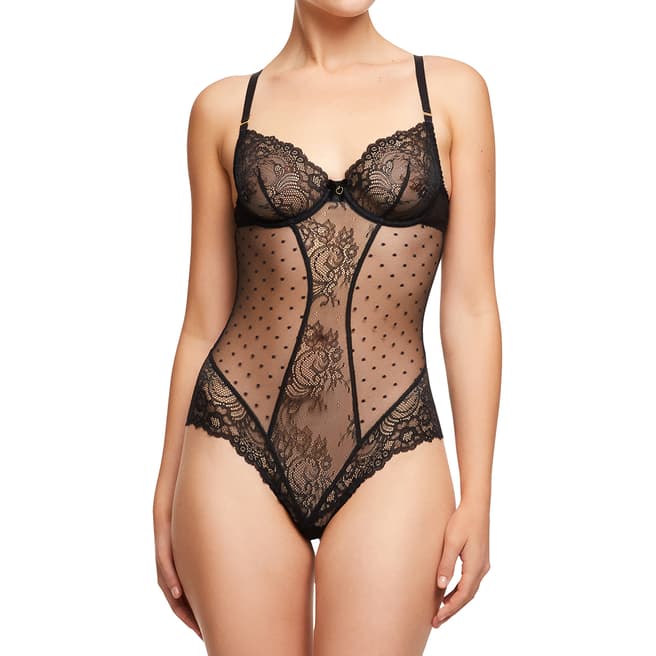 Dita Von Teese Black Fiamma Bodysuit