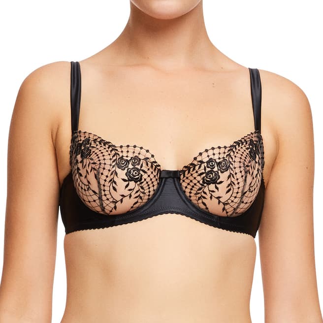 Dita Von Teese Black Julie Roses Underwire Bra