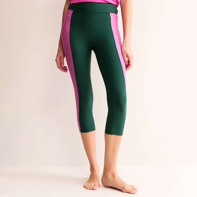 Boden Green Colour Block 7/8 Leggings