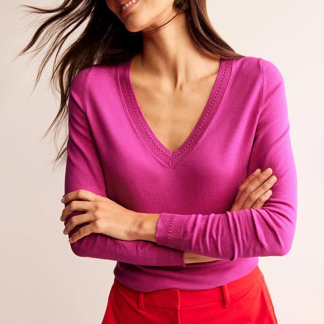 Boden Pink Catriona Cotton Top