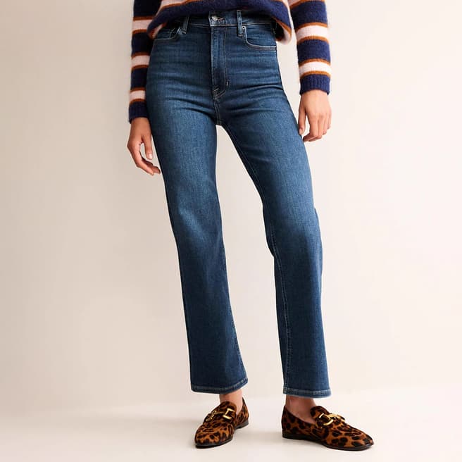 Boden Blue High Rise Straight Jeans