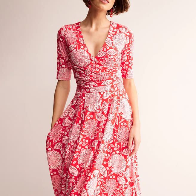 Boden Red Kassidy Midi Dress