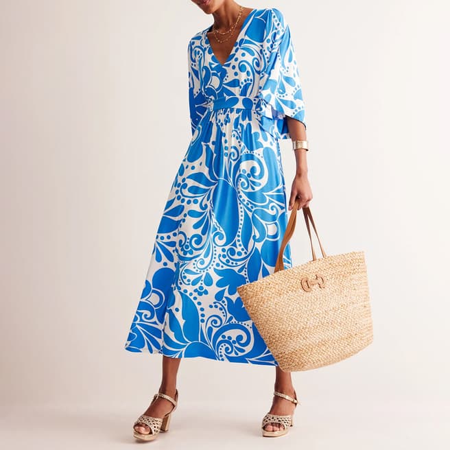 Boden Blue Maya Kimono Dress