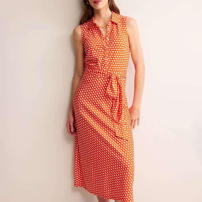 Boden Orange Laura Shirt Dress