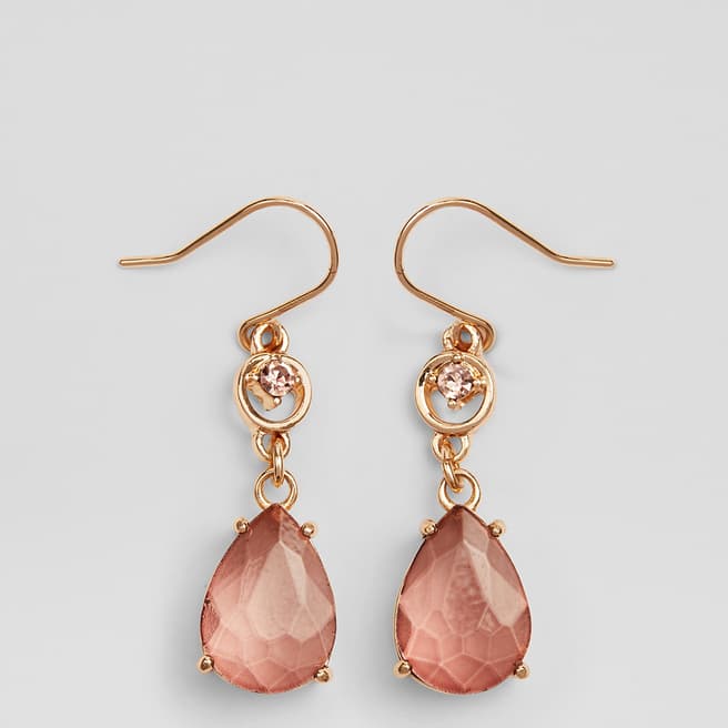 L K Bennett Witney Pink Crystal Drop Earrings