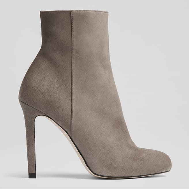 L K Bennett Grey Suede Nolan Ankle Boots