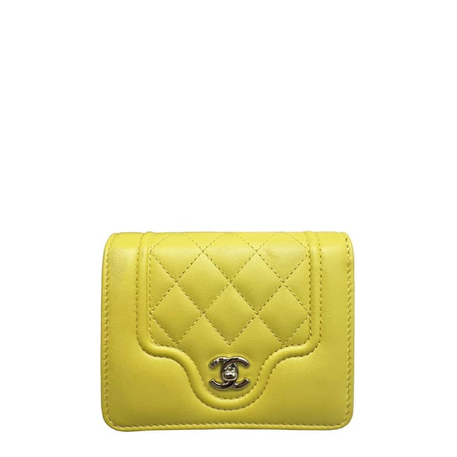 Vintage Chanel Yellow Chanel Mademoiselle Wallet - AB