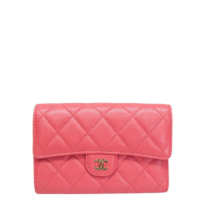 Vintage Chanel Pink Chanel Matelasse Wallet - AB