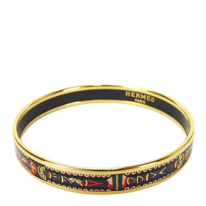 Vintage Hermes Black Hermes Email Bracelet - AB