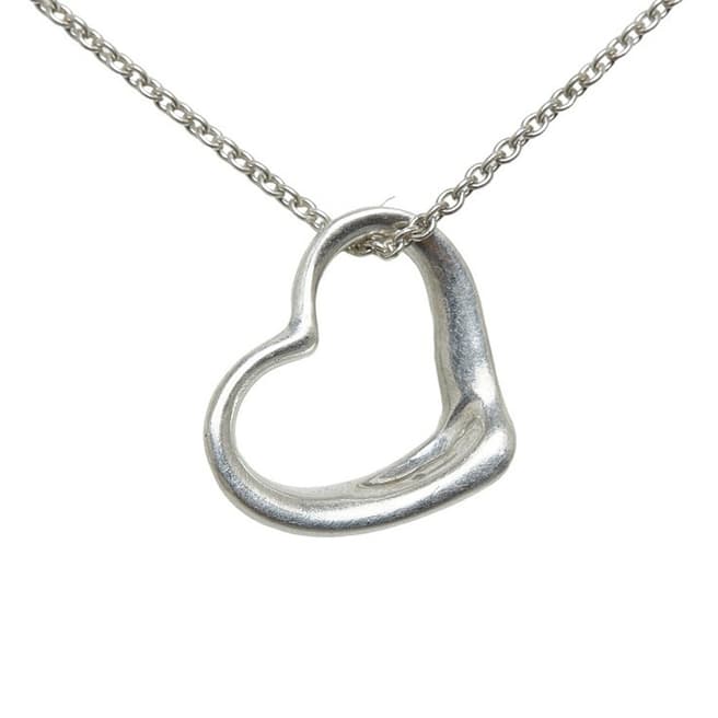 Vintage Tiffany & Co Silver Tiffany & Co Open Heart Necklace - B