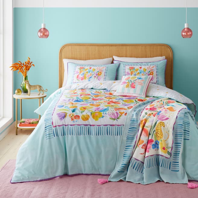 Appletree Festival Single Quilt Set, Duck Egg