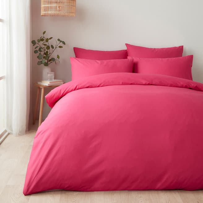 Appletree Cotton King Duvet Cover Set, Hot Pink