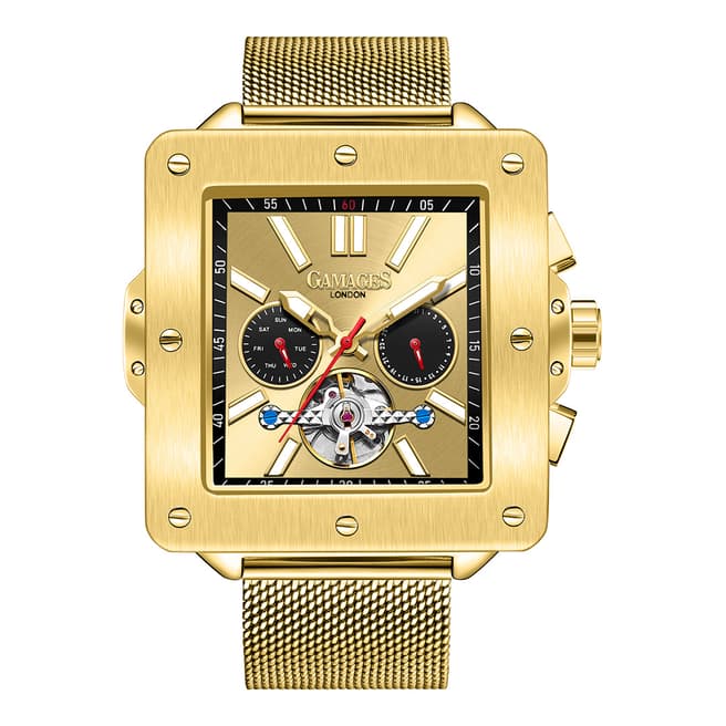 Gamages of London Men's Gold Astute Automatic Watch 45mm