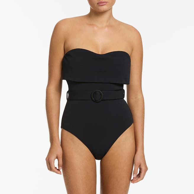 Jets Black Bandeau Swimsuit