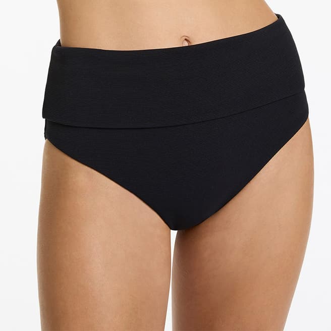 Jets Black Fold Down Brief