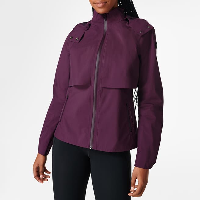 Sweaty Betty Aubergine Purple Pro Light Performance Running Jacket