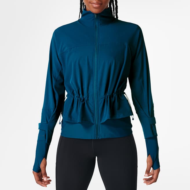 Sweaty Betty Deep Blue Fast Lane Running Jacket