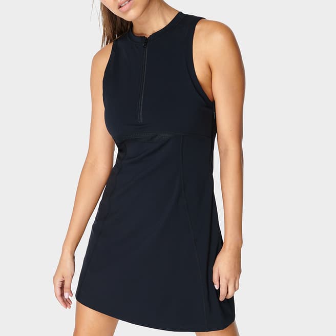 Sweaty Betty Black Power Half Zip Workout Dress