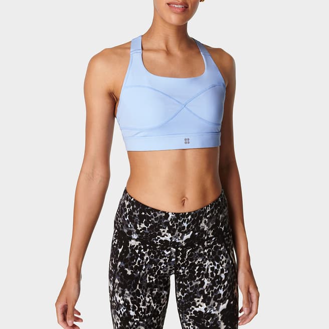 Sweaty Betty Breeze Blue Power Medium Impact Sports Bra