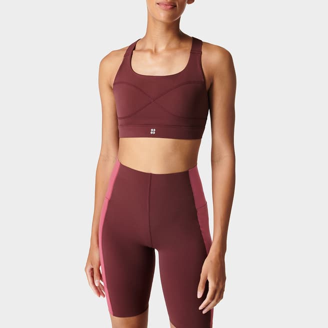 Sweaty Betty Umbra Red Power Medium Impact Sports Bra