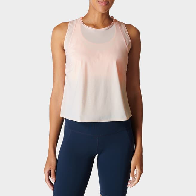 Sweaty Betty Tulle Pink Swifty Workout Tank