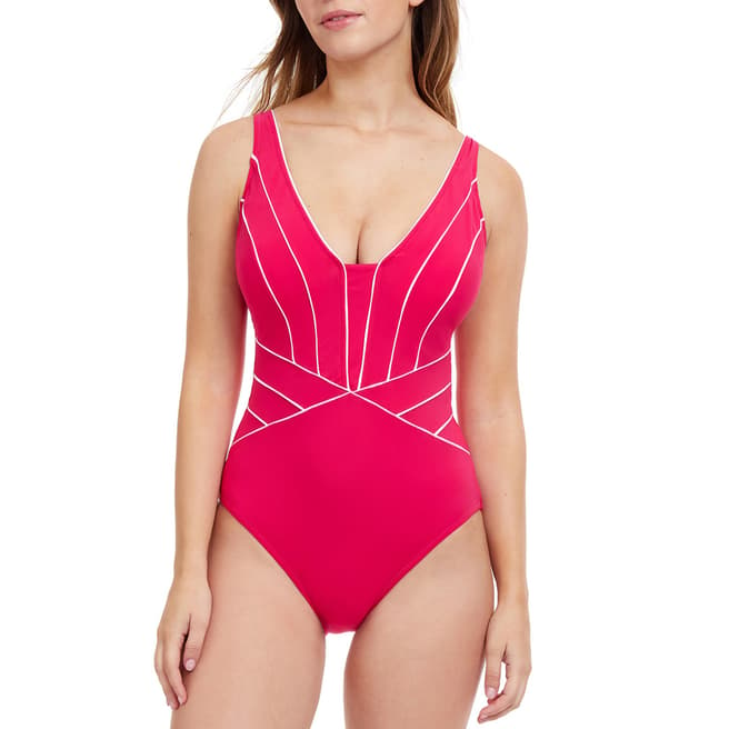 Profile By Gottex Pink V-Neck Swimsuit