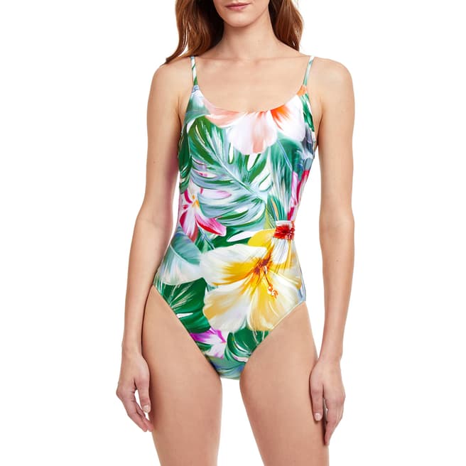 Gottex Multi  One Piece Round Neck Bora Bora