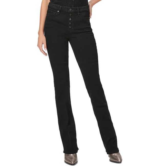 Paige Black High Rise Manhattan Bootcut Jeans