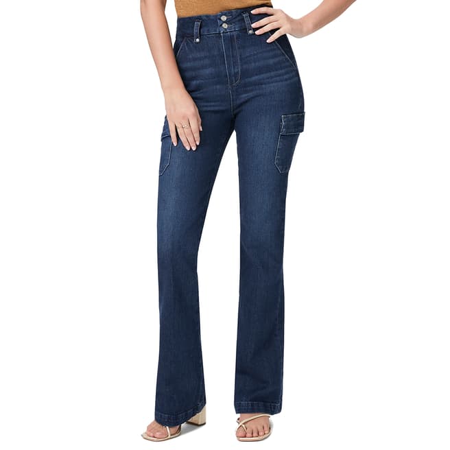 Paige Mid Wash Dion Bootcut Cargo Jeans