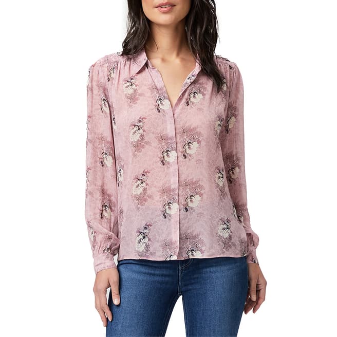 Paige Pink Silk Floral Maryanne Shirt