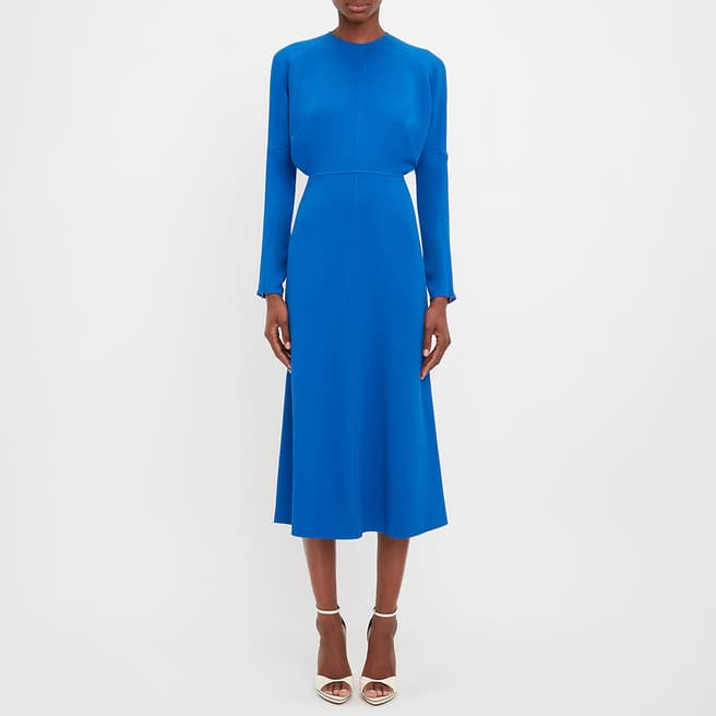 Victoria Beckham Blue Dolman Long Dress