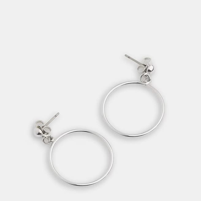 WHISTLES Silver Mini Stud Hoop Earrings