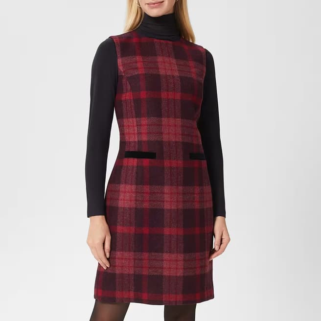 Hobbs London Red Margot Wool Mini Dress