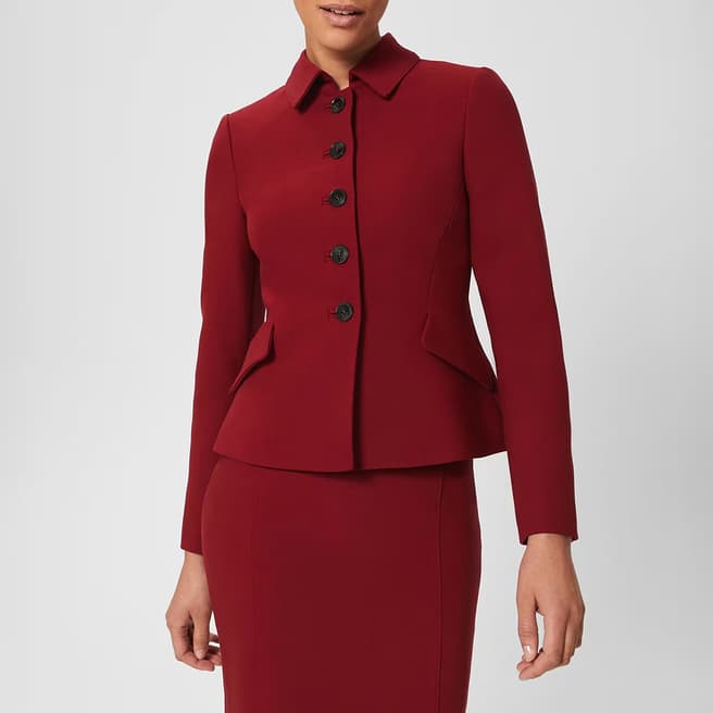 Hobbs London Red Becky Button Jacket