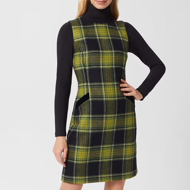 Hobbs London Green Amaris Wool Dress