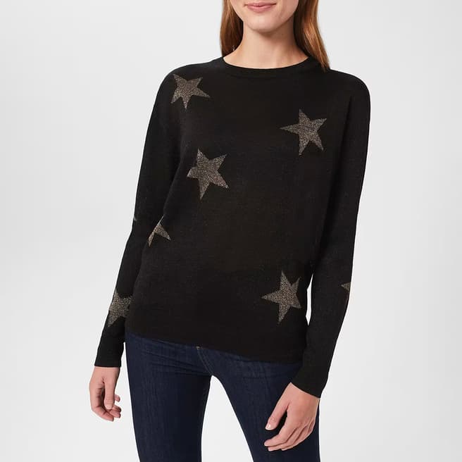 Hobbs London Black Deborah Star Jumper