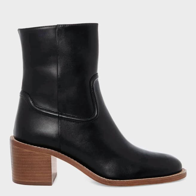 Hobbs London Black Leather Jenn Ankle Boot